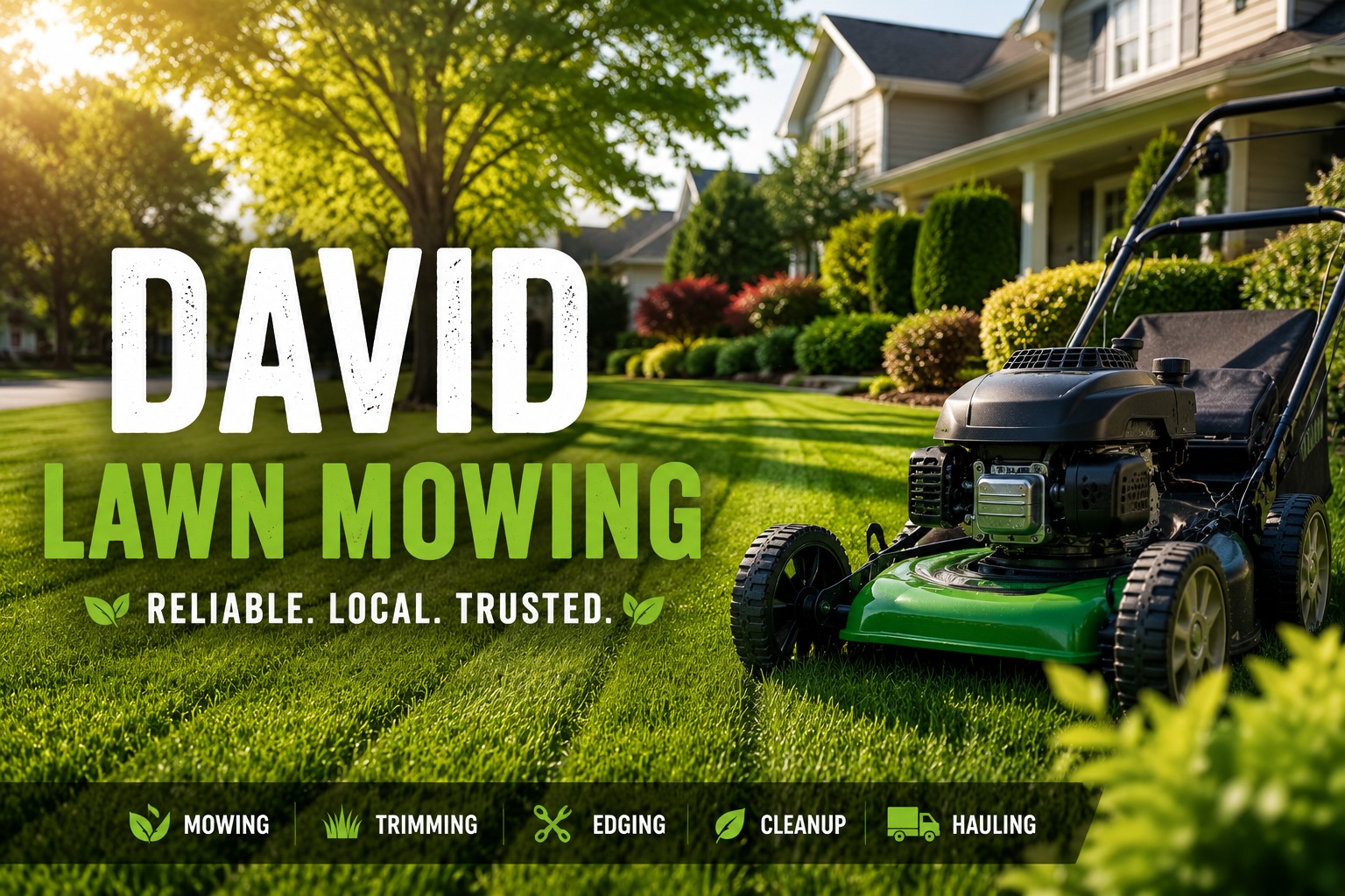 Freshly mowed lawn